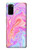 W3444 Digital Art Colorful Liquid Hard Case and Leather Flip Case For Samsung Galaxy S20