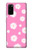 W3500 Pink Floral Pattern Hard Case and Leather Flip Case For Samsung Galaxy S20