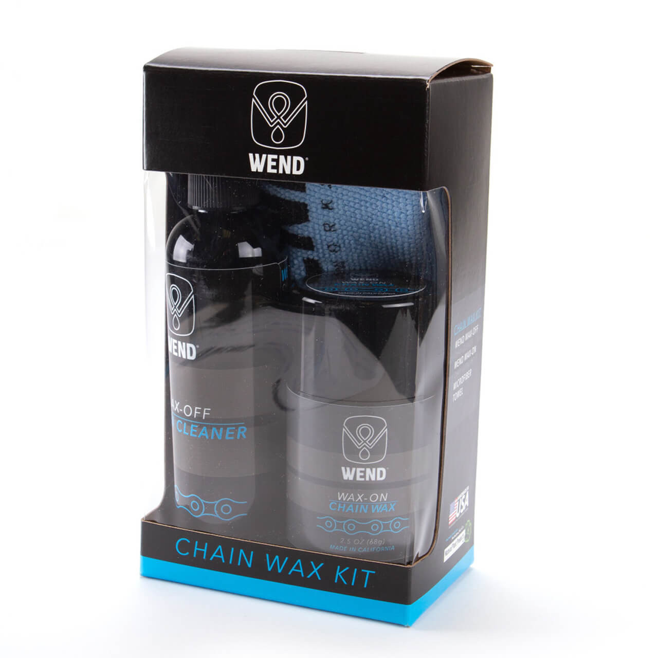 Wend Wax-Off/Wax-On Bike Chain Cleaner & Wax Kit