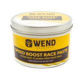 WEND Speed Boost Race Paste Warm temp ski & snowboard racing wax in a 10oz tin, shown with an open top and the felt applicator.