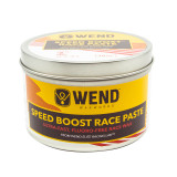 WEND Speed Boost Race Paste Mid temp ski & snowboard racing wax in a 10oz tin, shown with an open top and the felt applicator.