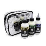 3-pack of Wend Wax-On Liquid Lube 4oz bottles with insulated Tech Travel case.