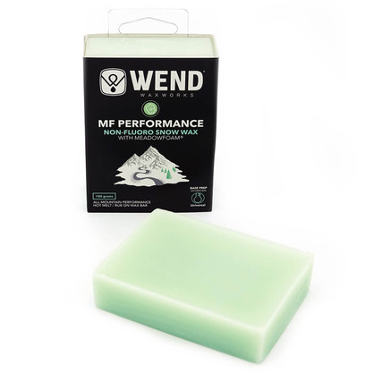WEND MF Performance Base Prep ski & snowboard wax in a 100g hot-melt bar for storage, saturation & conditioning.
