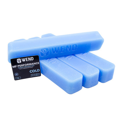 WEND MF Performance Cold temp ski & snowboard wax in 1kg hot-melt (4 blocks).