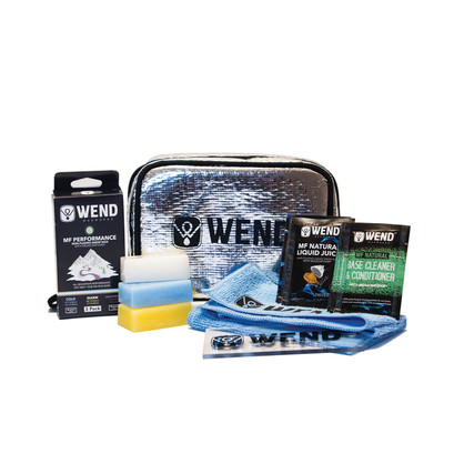 Wend Wax Basics Kit with contents showing (MF Natural Cleaner Conditioner towelettes, 1x MF Performance Combo Pack, MF Natural Liquid Juice towelette, Wend Ski Scraper 5mm, Wend Microfiber Terry Cloth, Wend Wax Travel Case) Wend Wax Basics Kit with contents showing (MF Natural Cleaner Conditioner towelettes, 1x MF Performance Combo Pack, MF Natural Liquid Juice towelette, Wend Ski Scraper 5mm, Wend Microfiber Terry Cloth, Wend Wax Travel Case)