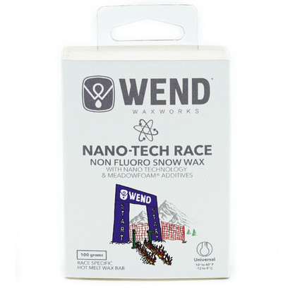 WEND NT Race Universal temp competition snow wax for skis & snowboards in a 100g hot-melt bar. WEND NT Race Universal temp competition snow wax for skis & snowboards in a 100g hot-melt bar.