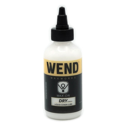 Wend Wax-On Liquid Lube, Dry Formula, 4oz bottle. Wax-based bike chain lubricant.