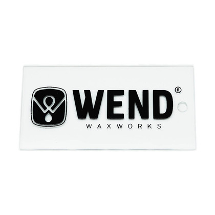Wend Ski Scraper in 5mm plexi, 5.5" x 2.75" for ski bases.