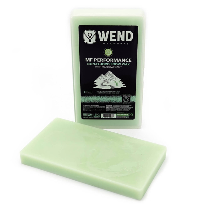WEND MF Performance Base Prep ski & snowboard wax in a 300g hot-melt block for storage, saturation & conditioning.