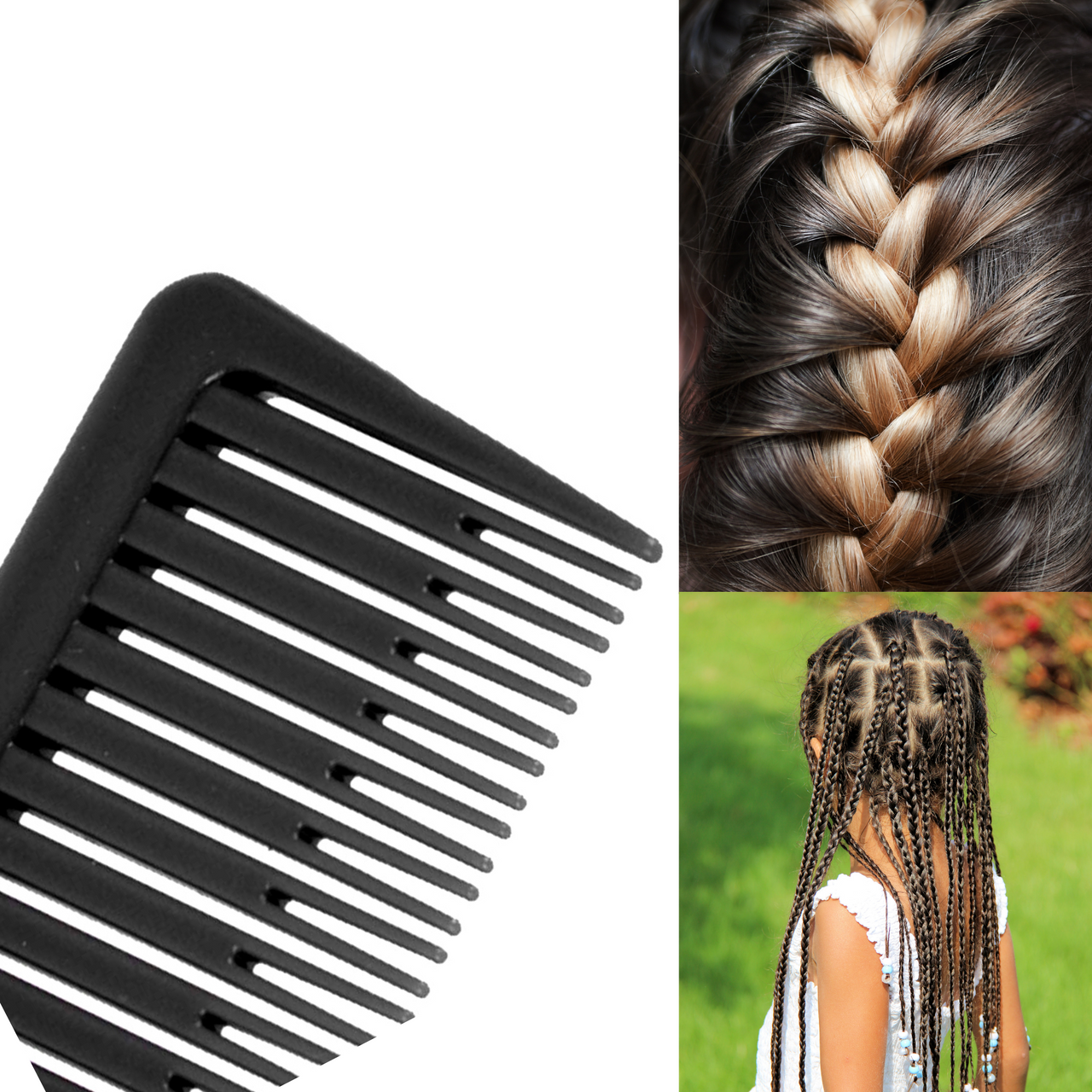 2 PC Pink Braiding Weaving Rat Tail Styling Comb - Blond Forte