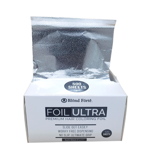 Blond Forte Salon Beauty Spa  Hair Color Tint Dye Foil 5''x11'' Silver Pop Up Foil - 500 Sheets