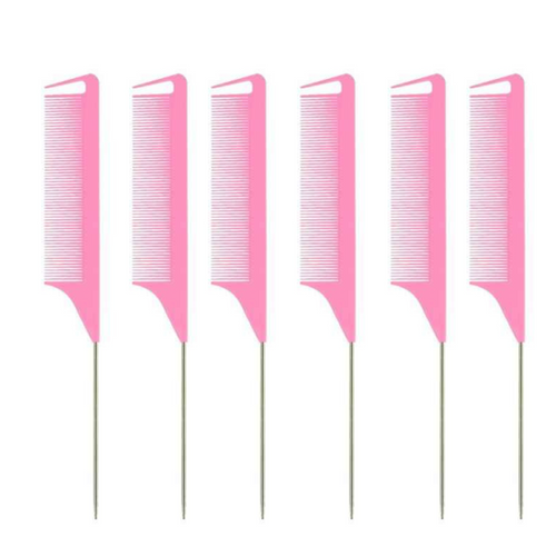 2 PC Pink Braiding Weaving Rat Tail Styling Comb