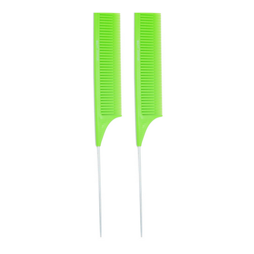 2 PC Green Braiding Weaving Rat Tail Styling Comb