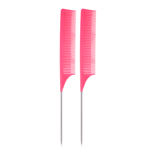2 PC Pink Braiding Weaving Rat Tail Styling Comb