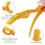 6 PCS Yellow Salon Croc Clips Alligator Clips