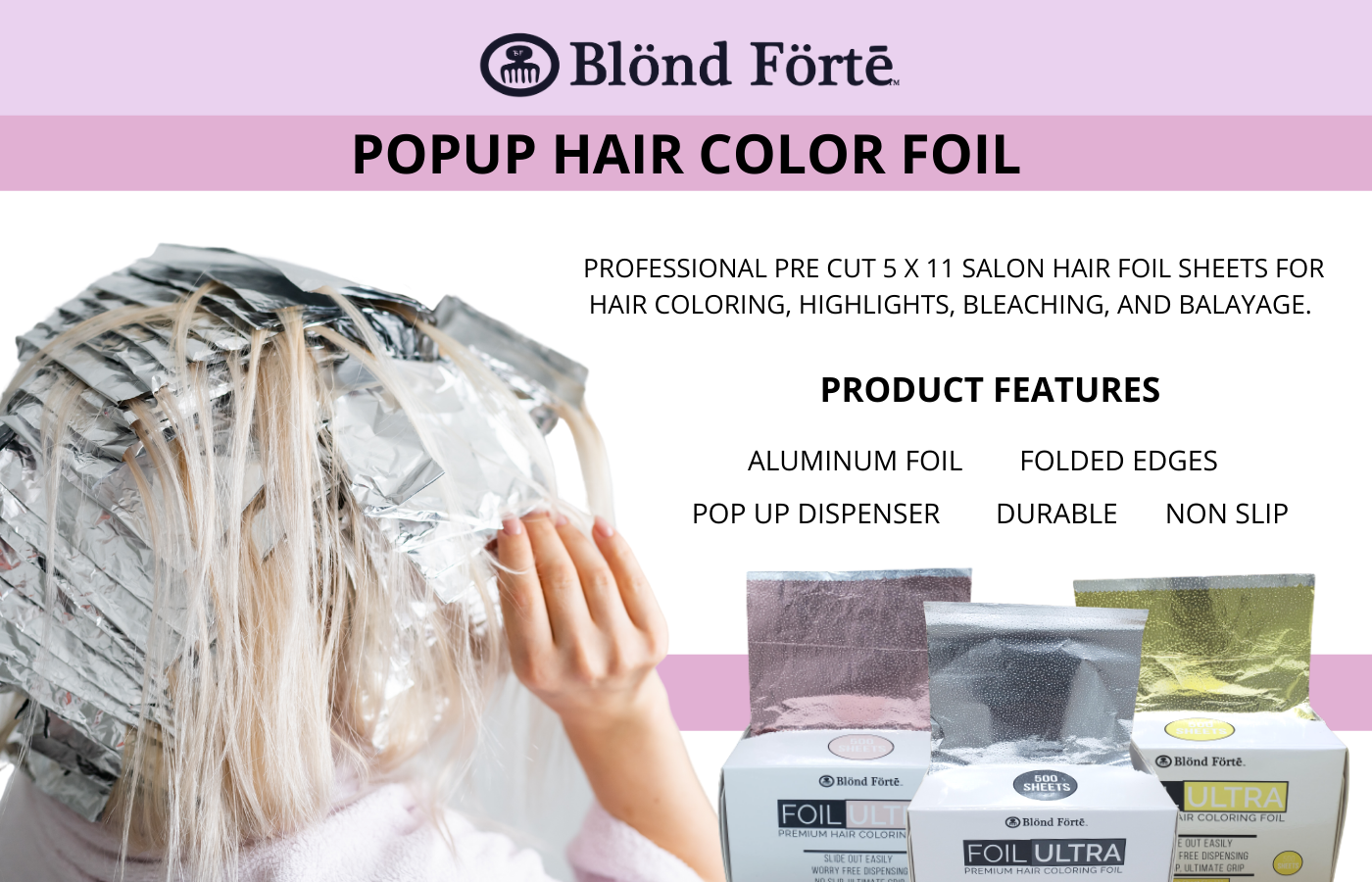Use the aluminum foil paper for hair highlight To Color The Hair 