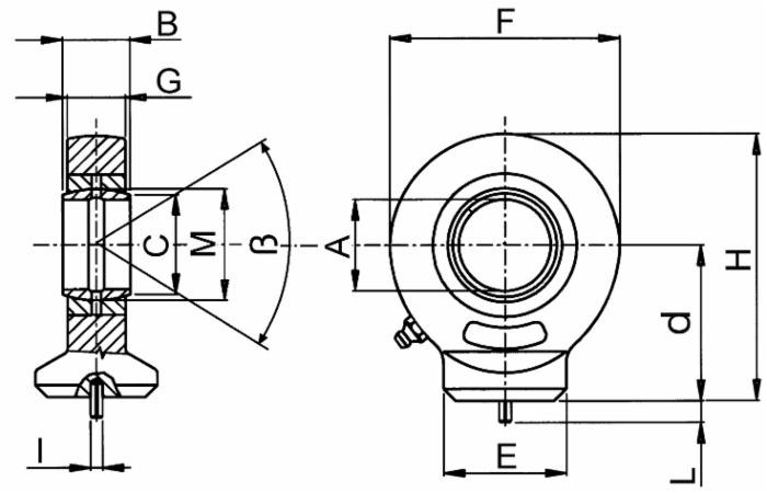 Terminale a snodo per terzo punto Tsar femmina Ø 17mm - Ama