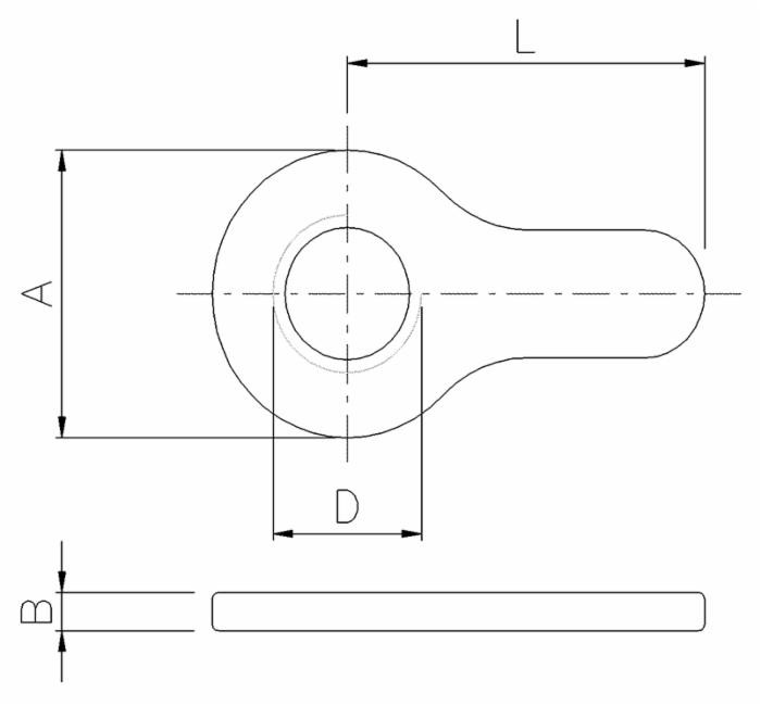 Controdado ad aletta filettato M30x3 - Ama