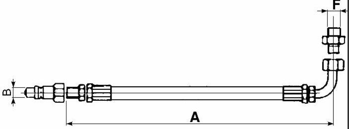 Terzo punto  idraulico cat. I completo di kit tubi 420-570 mm 2 Tubi 3/8” 2SN alessaggio 50mm - Ama