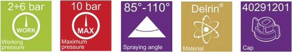 Ugelli a ventaglio HCT 110° per nebulizzazione e sanificazione - Asj Spray-Jet