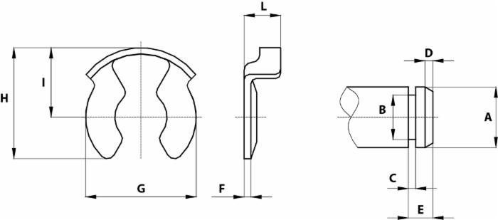 Molla per perno Ø 6mm L= 3,5mm - Ama