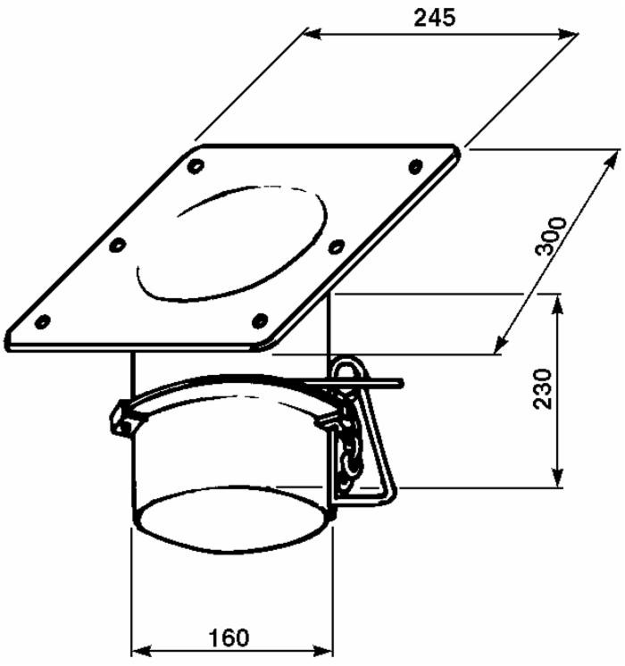 Bocchetta grano con flangia 300x245mm - Ama