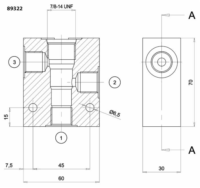 Corpo in alluminio per valvole elettriche a 3 vie cavità 7/8" - Ama Refluid