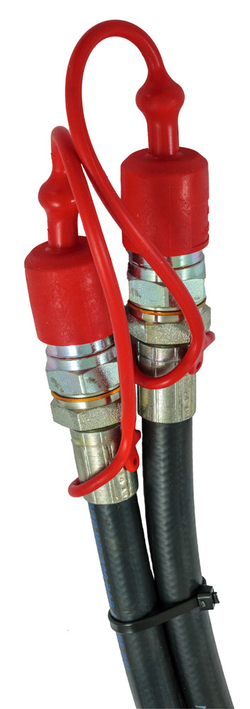 Kit tubi idraulici 3/8" 2SN per terzi punti con valvola di blocco con bocchettone - Ama Refluid