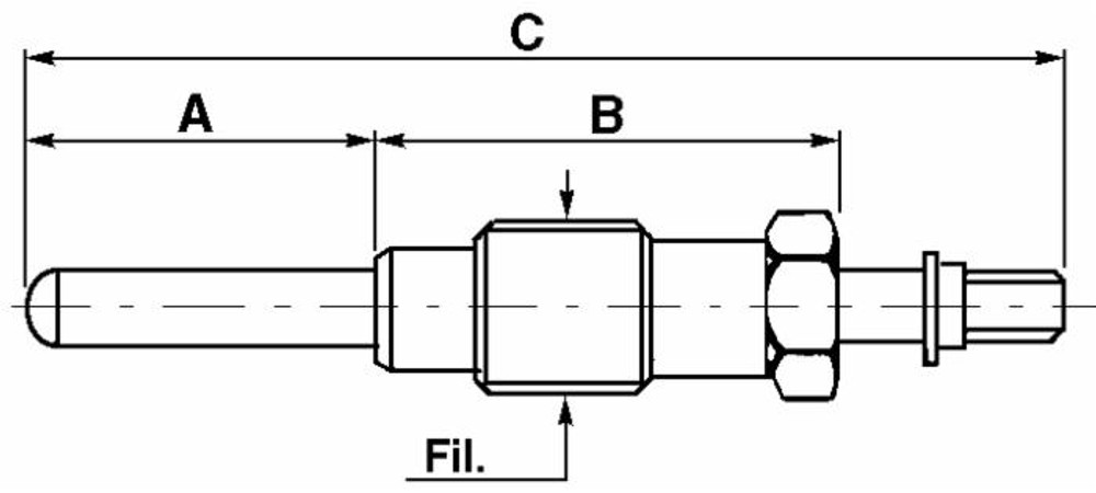 Candeletta preriscaldamento 24V adattabile a Fiat rif,orig,4122453 - Ama