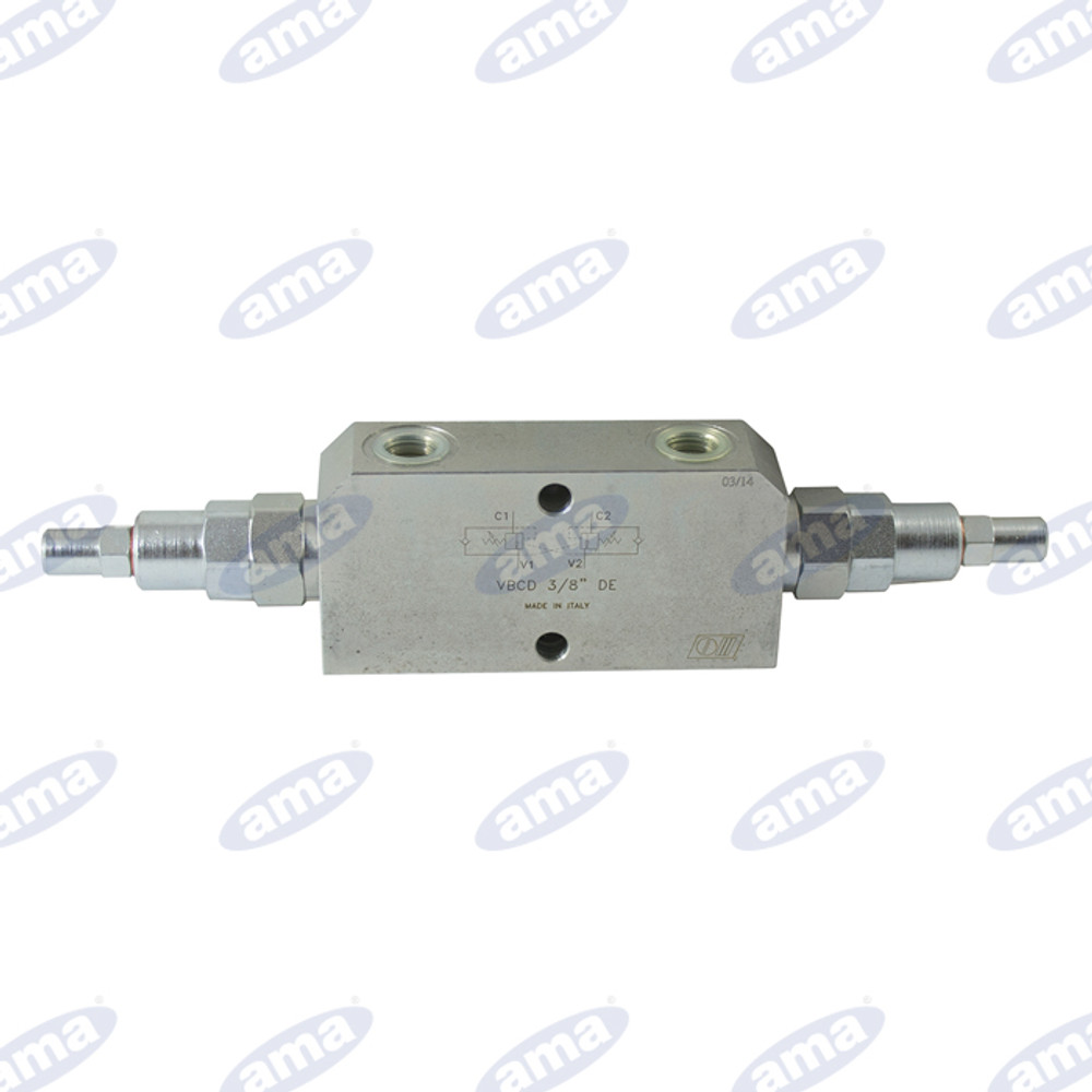 Valvola di blocco e controllo discesa doppio effetto 3/8" - Ama Refluid