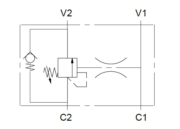 Valvola di blocco e controllo discesa semplice effetto 3/8" - Ama Refluid