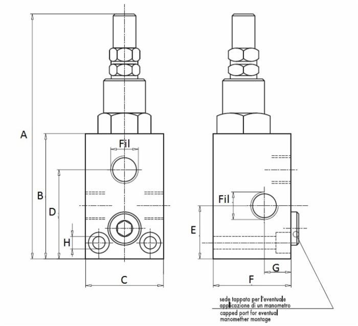 Valvola Ama di massima pressione con filettatura femmina da 1/2" - Ama Refluid