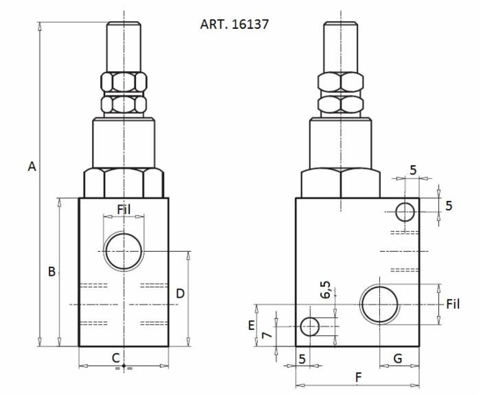 Valvola di massima pressione da 1/4" - Ama Refluid