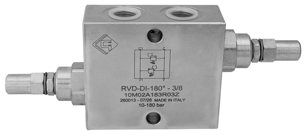 Valvola di massima pressione incrociata (antiurto) da 3/8” - Ama Refluid