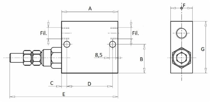 Valvola di sequenza da 3/8" - Ama Refluid