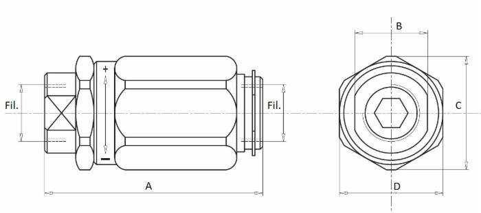 Valvola di strozzamento bidirezionale da 1/2" - Ama Refluid