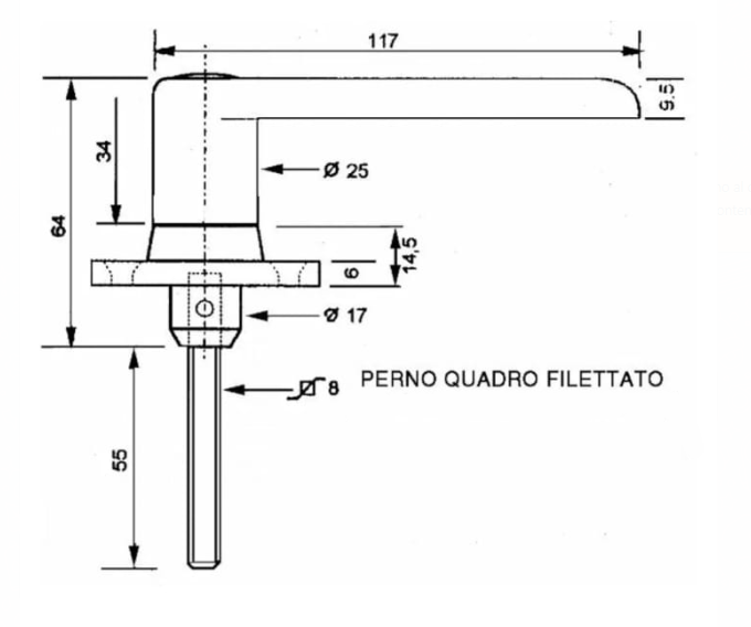 Maniglia universale per cabina trattori in Zama - Ama