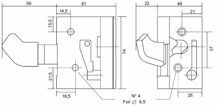 Serratura universale sx in acciaio zincato - Ama