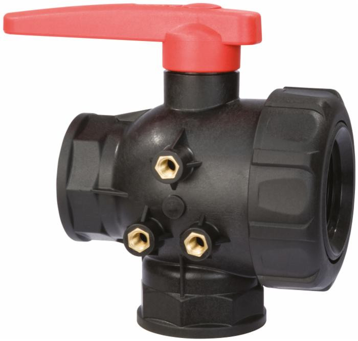 Valvola sfera 3 vie o flusso continuo G 1 - Arag