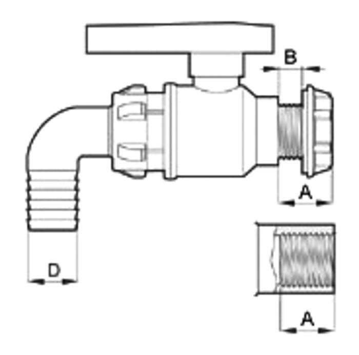 Valvola a sfera filettatura G 1 1/4 - Arag