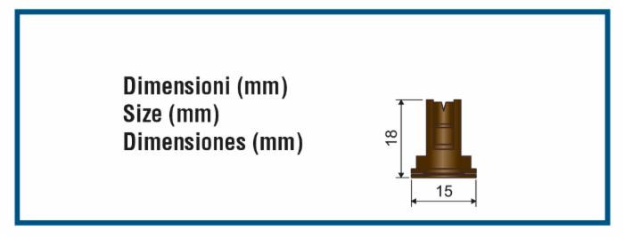 Ugello antideriva ad induzione d'aria blu in plastica - Asj Spray-Jet