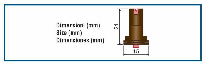 Ugello a ventaglio antideriva con inserto in ceramica giallo Ø 0,8mm - Asj Spray-Jet