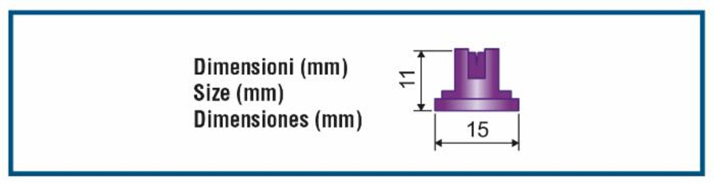 Ugello antideriva giallo con angolo di spruzzatura 110° - Asj Spray-Jet
