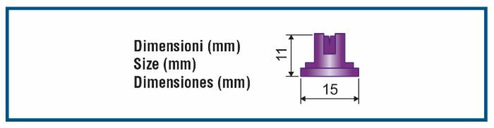 Ugello antideriva marrone con angolo di spruzzatura 110° - Asj Spray-Jet
