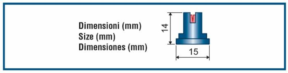 Ugello a ventaglio ad ampio spettro ceramico WRC 110° rosso - Asj Spray-Jet