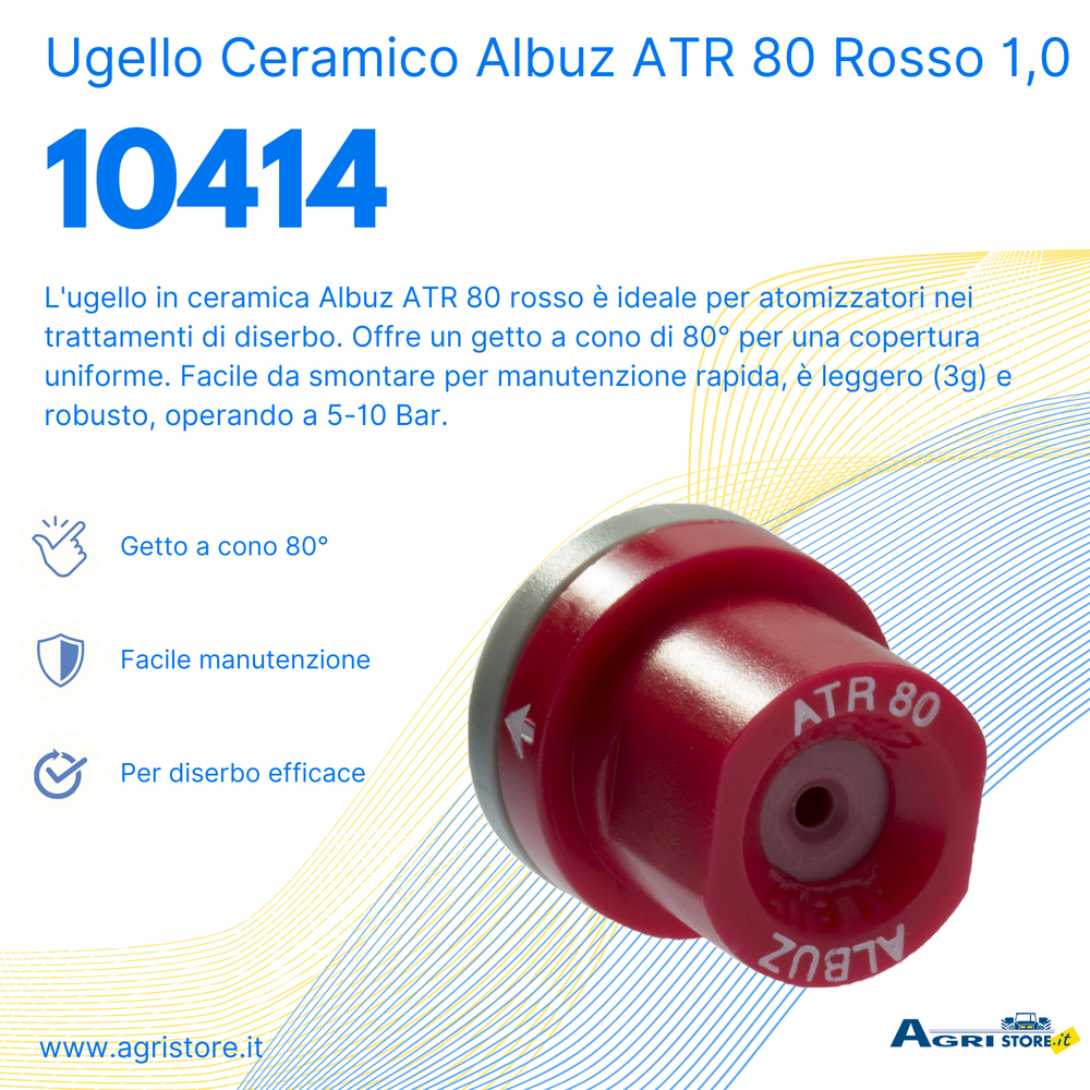 Ugello in ceramica Albuz ATR 80 rosso 1,0 - Albuz