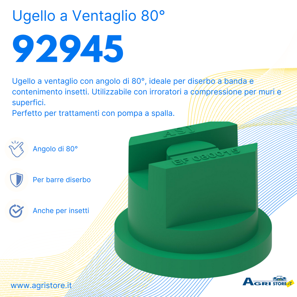 Ugello a ventaglio con angolo ad 80° EF80015 - Asj Spray-Jet