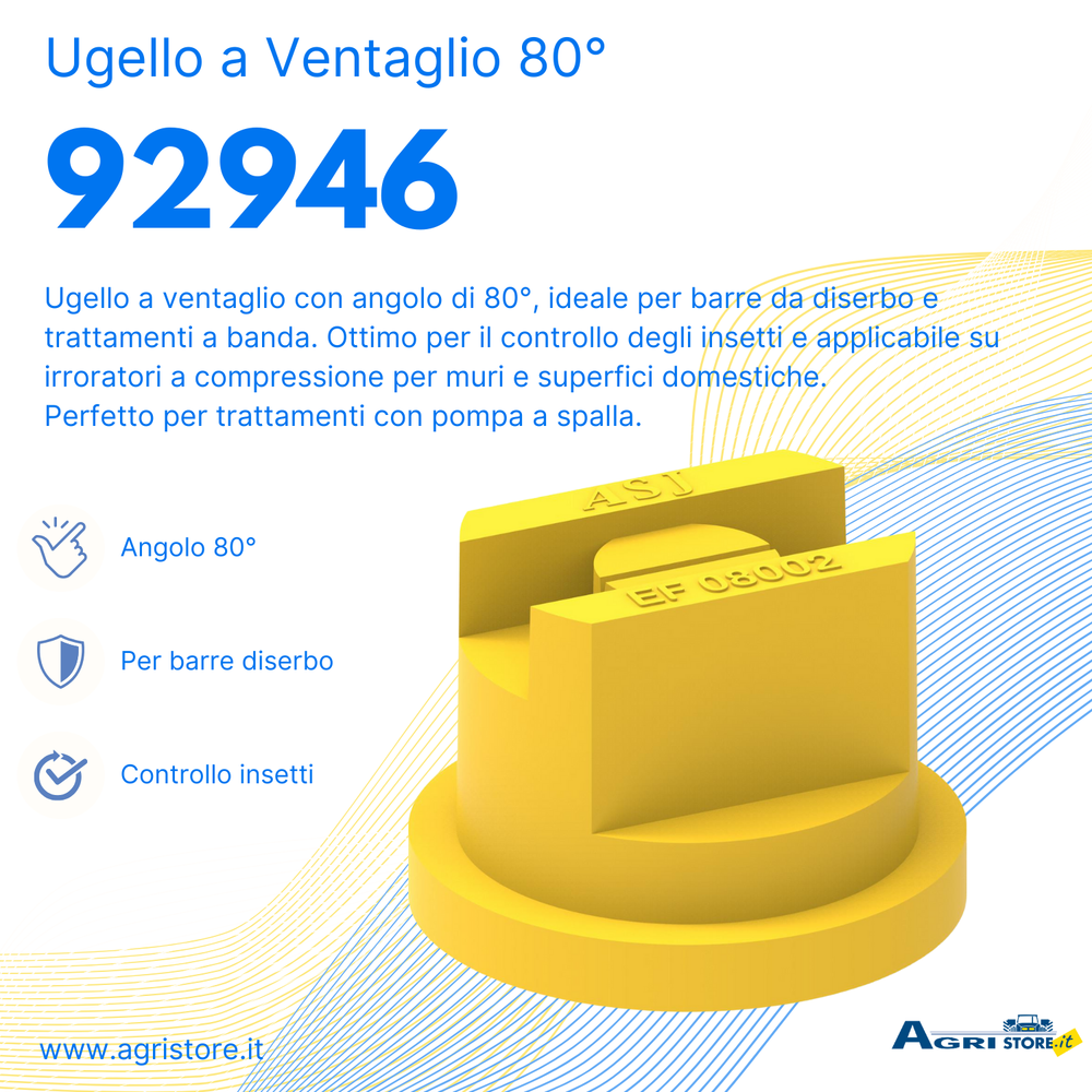 Ugello a ventaglio con angolo ad 80° EF08002 - Asj Spray-Jet