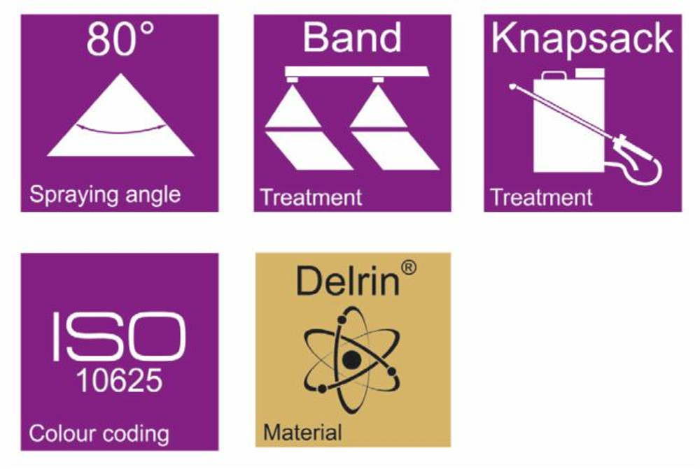 Ugello a ventaglio con angolo ad 80° EF08004 - Asj Spray-Jet