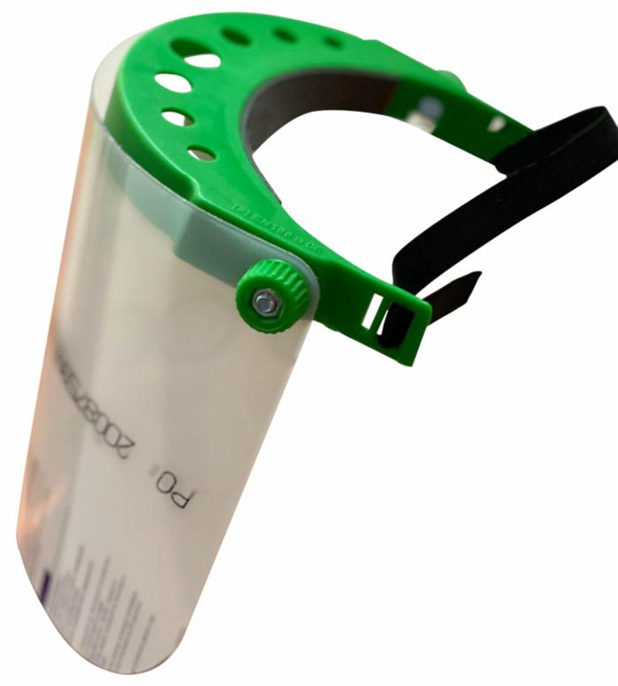 Visiera protettiva in policarbonato verde certificata CE-EN 10 pezzi - Ama